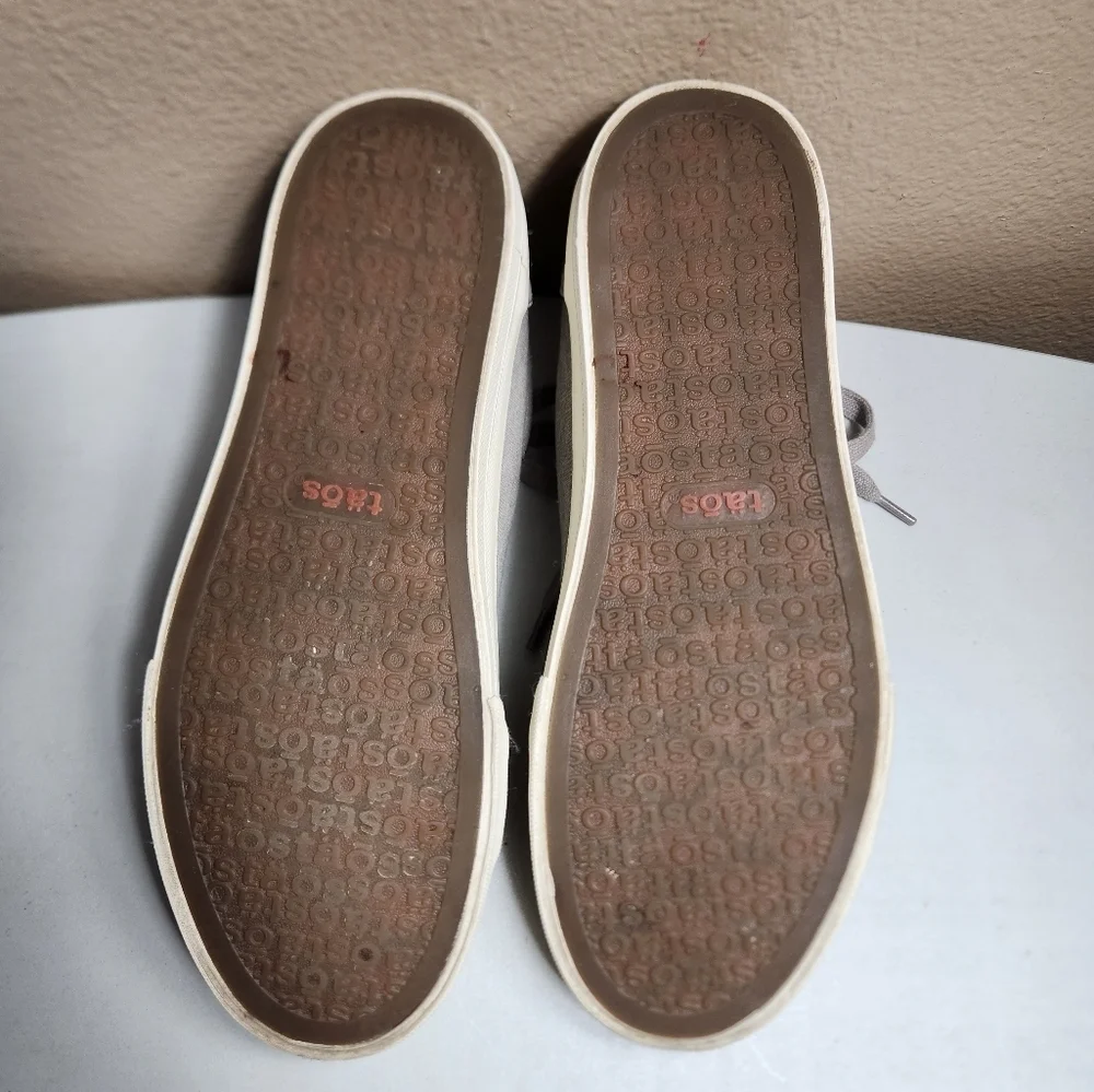 Taos Plim Soul Womens |8.5| Gray Wash Canvas Comfort Sneakers